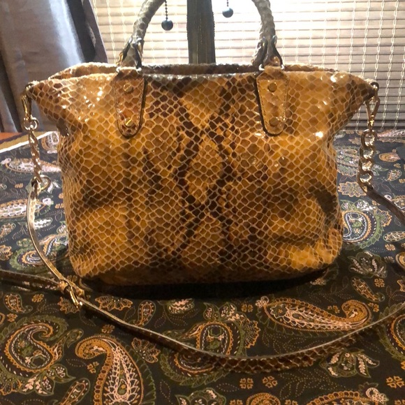 Michael Kors leather python handbag - Picture 2 of 9